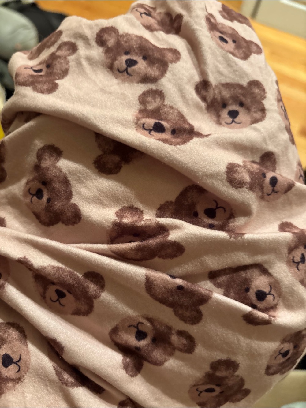 Cute Teddy Bear Print crib sheets